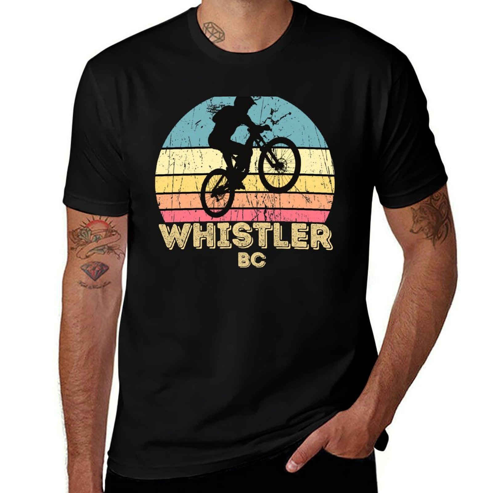 Mountain Biking Whistler - Whistler city mountain biking T-Shirt Festive