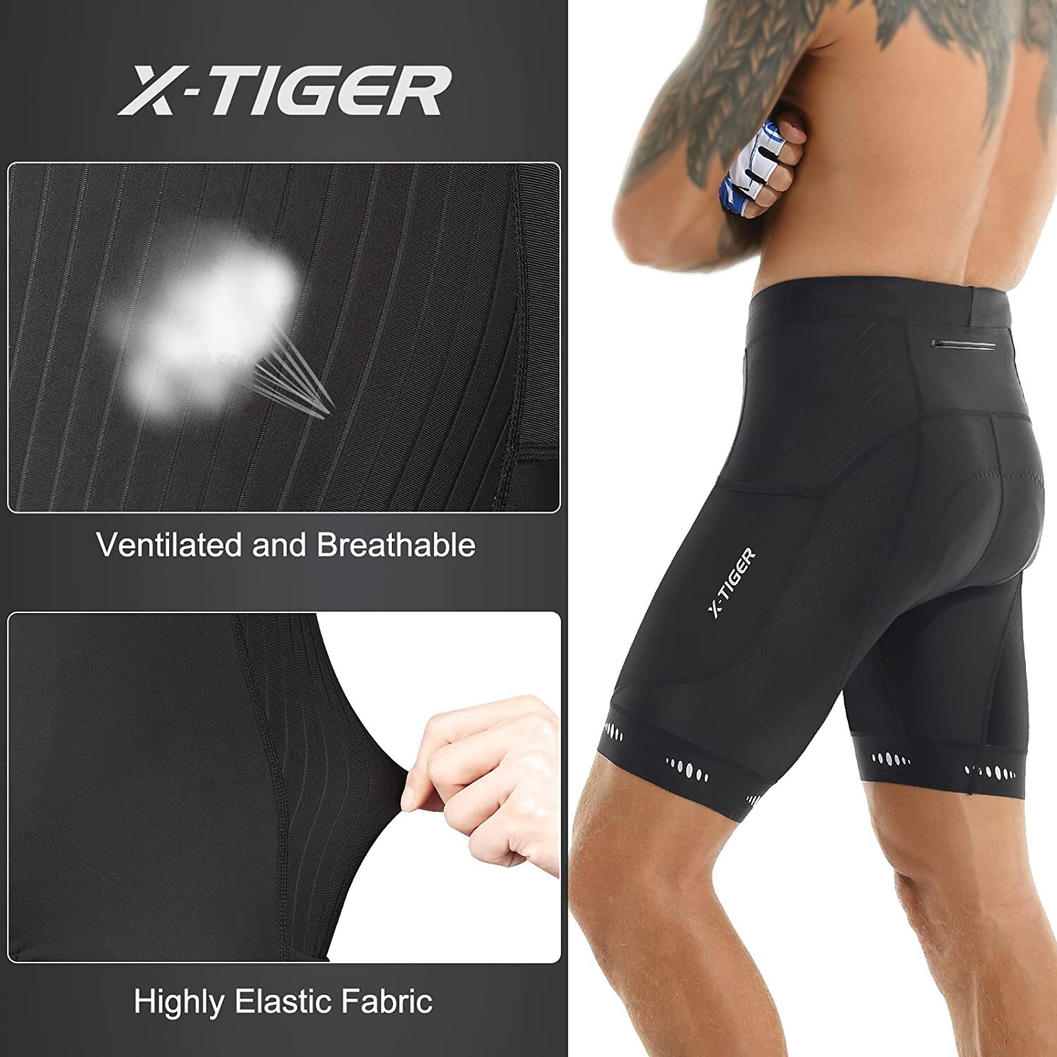 X-TIGER Men Cycling Shorts wit - đánh giá và giá Mountain Biking Body Armour