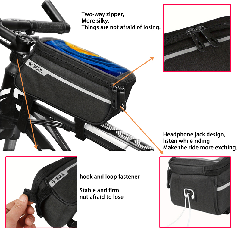 B-SOUL bicycle front beam bag, - đánh giá và giá Mountain Biking Hip Pack